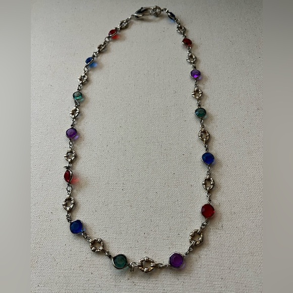 Vintage Inspired Multi-Color Glass Bead Necklace - Picture 3 of 5